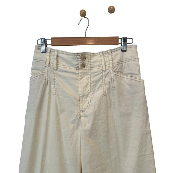 NWOT by Anthropologie Emma Coastal Minimalist Classic Wide Leg Ankle Crop Pants - Picture 7 of 14